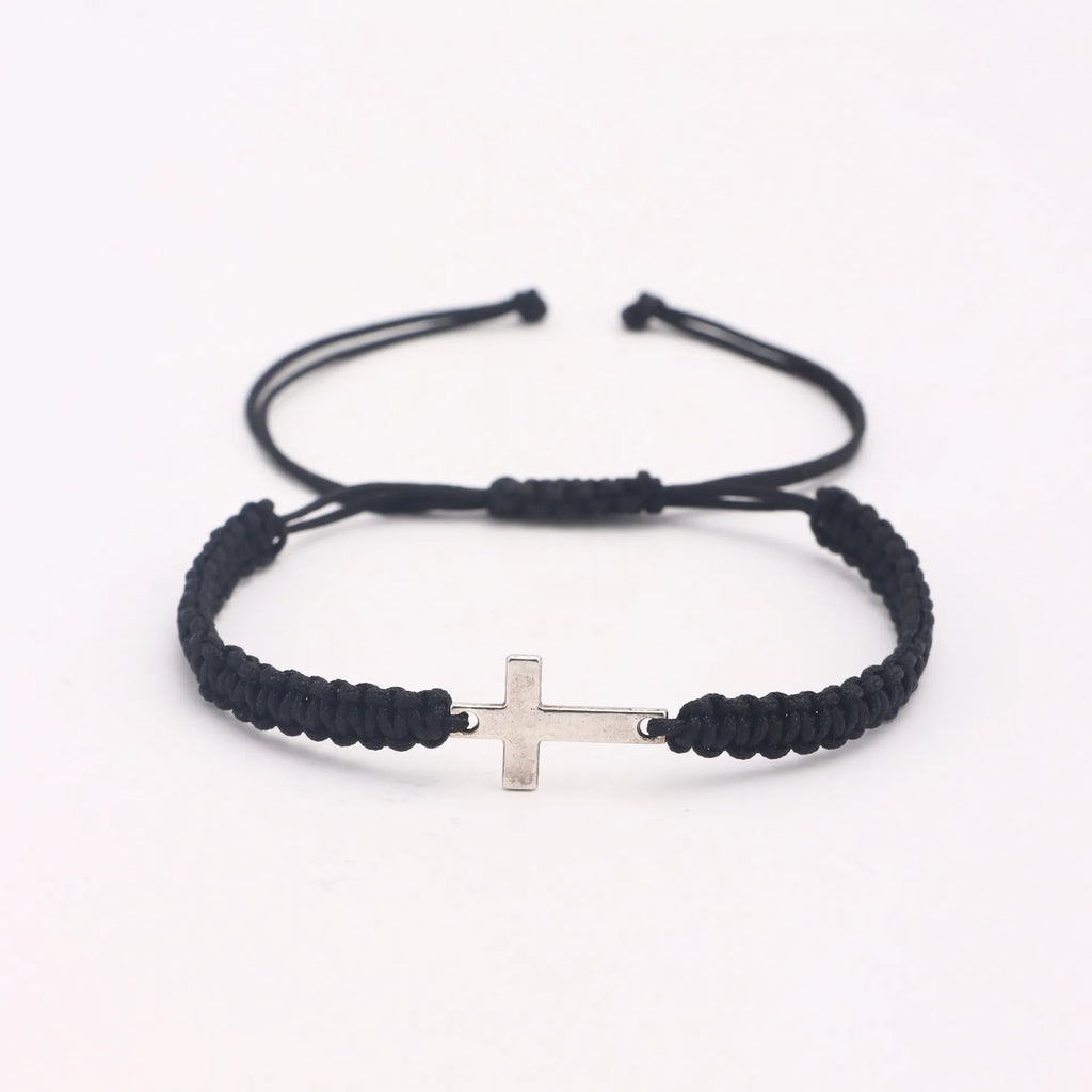 Cross Bracelet – Hand-Woven Coloured
