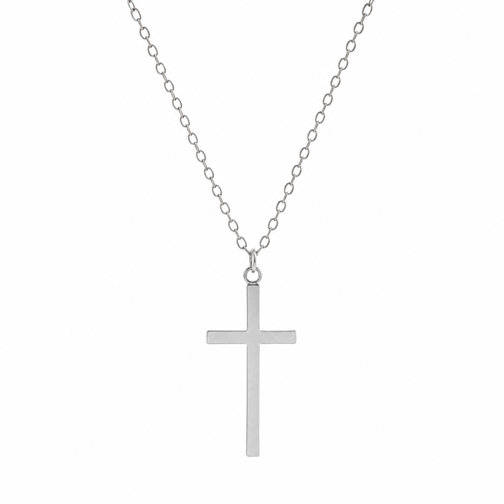Cross Pendant Necklace – Gold & Silver