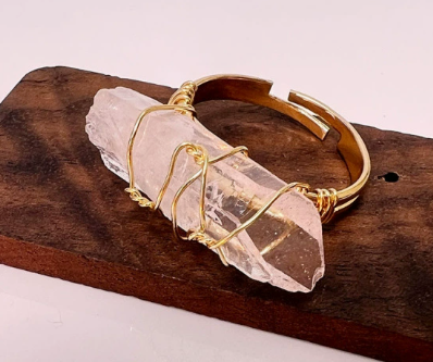 Raw Quartz Adjustable Ring