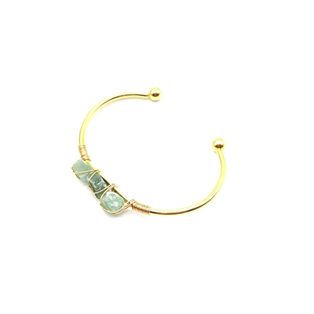 Raw Crystal Adjustable Cuff Bracelet